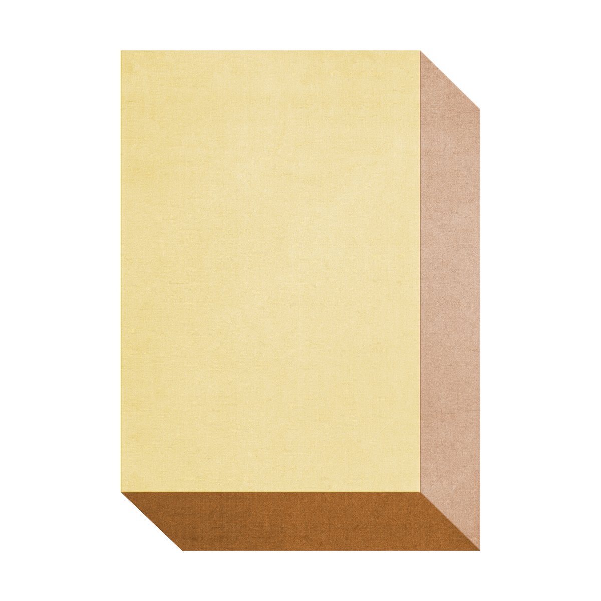 Layered Teklan box wollen vloerkleed Yellows, 180x270 cm