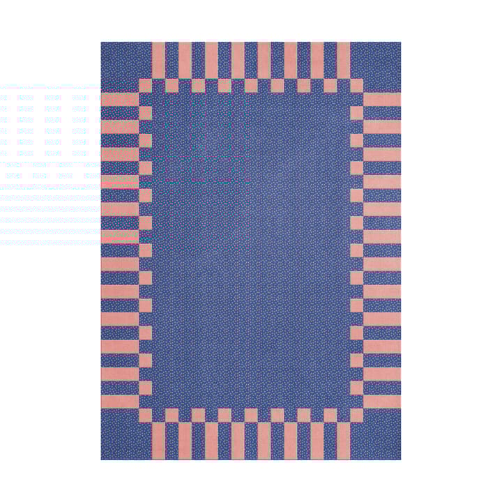 Teklan frame wollen vloerkleed - Cobalt salmon, 200x300 cm - Layered