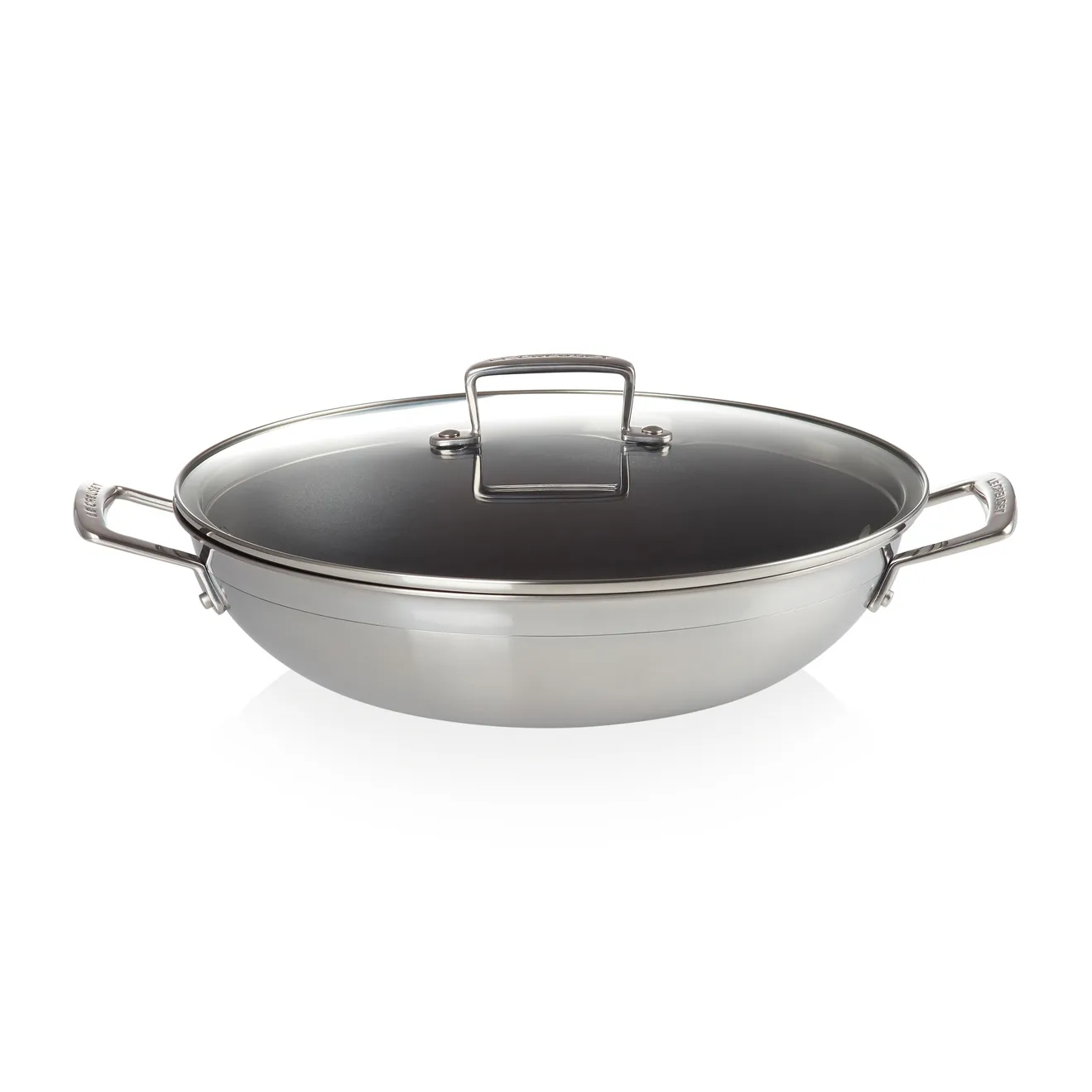 Le Creuset 3-Ply non-stick wokpan met glazen deksel, 4,3 l Le Creuset
