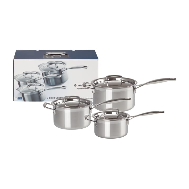 Le Creuset 3-Ply pannenset, 3-delig Le Creuset