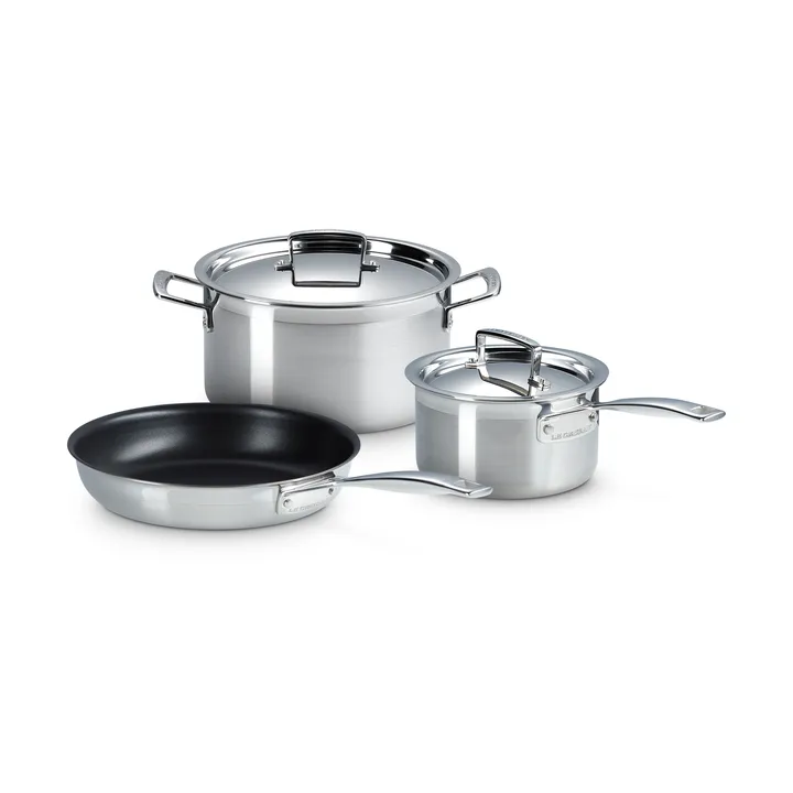 Le Creuset braad- en koekenpannenset - Roestvrij staal, 3 delen - Le Creuset