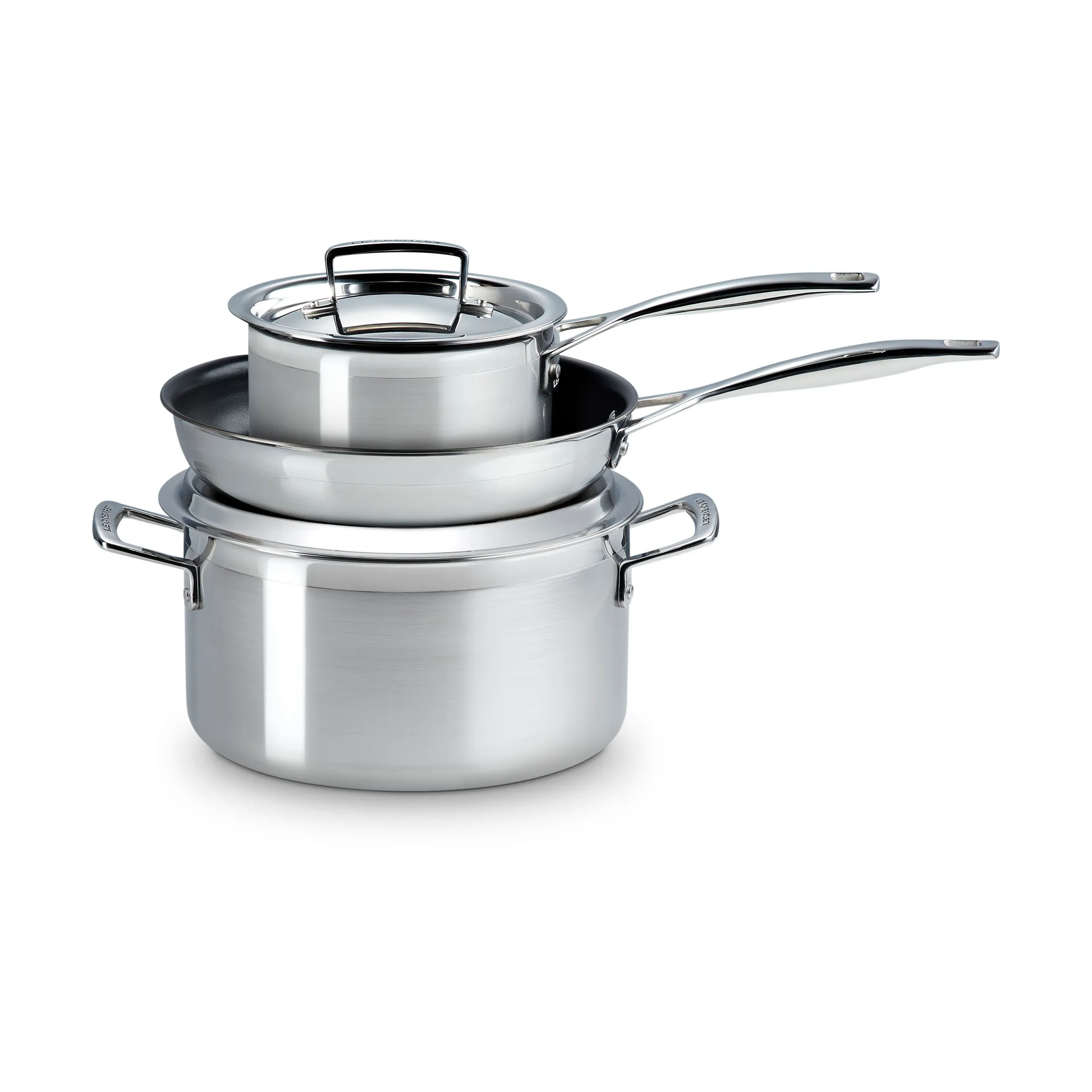 Le Creuset braad- en koekenpannenset, Roestvrij staal, 3 delen Le Creuset