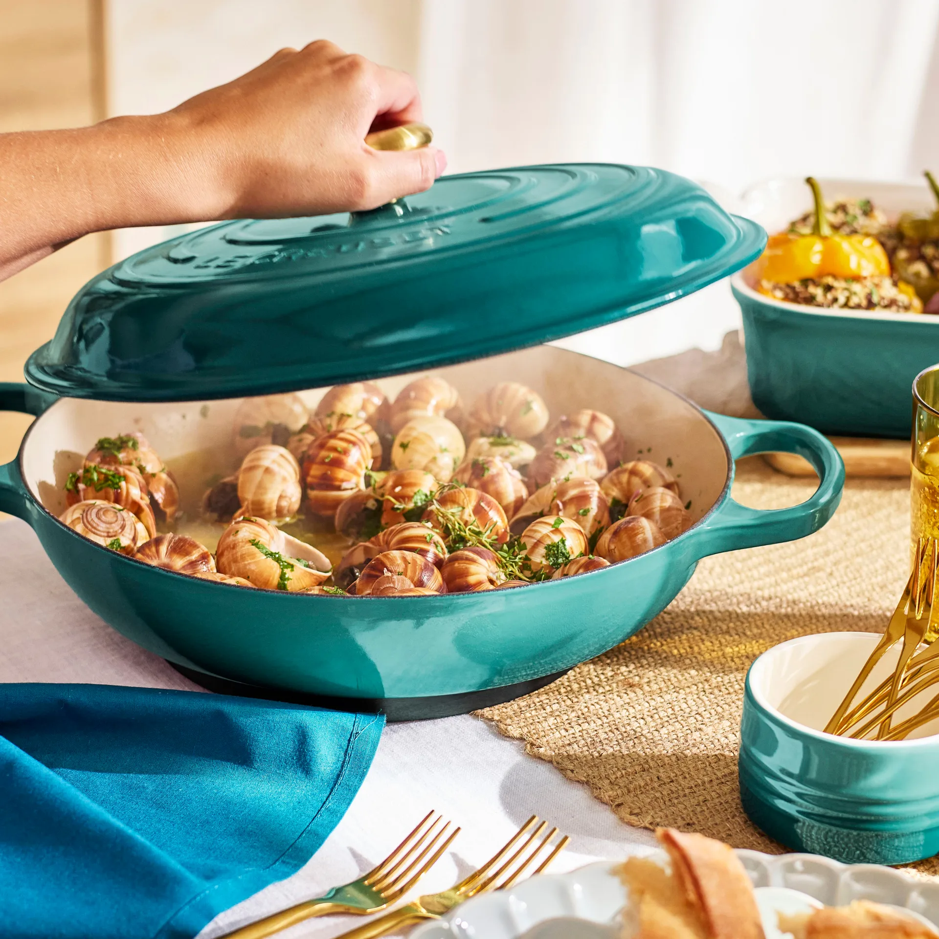 Le Creuset buffetbraadpan 3,5 l, Bleu Riviera Le Creuset