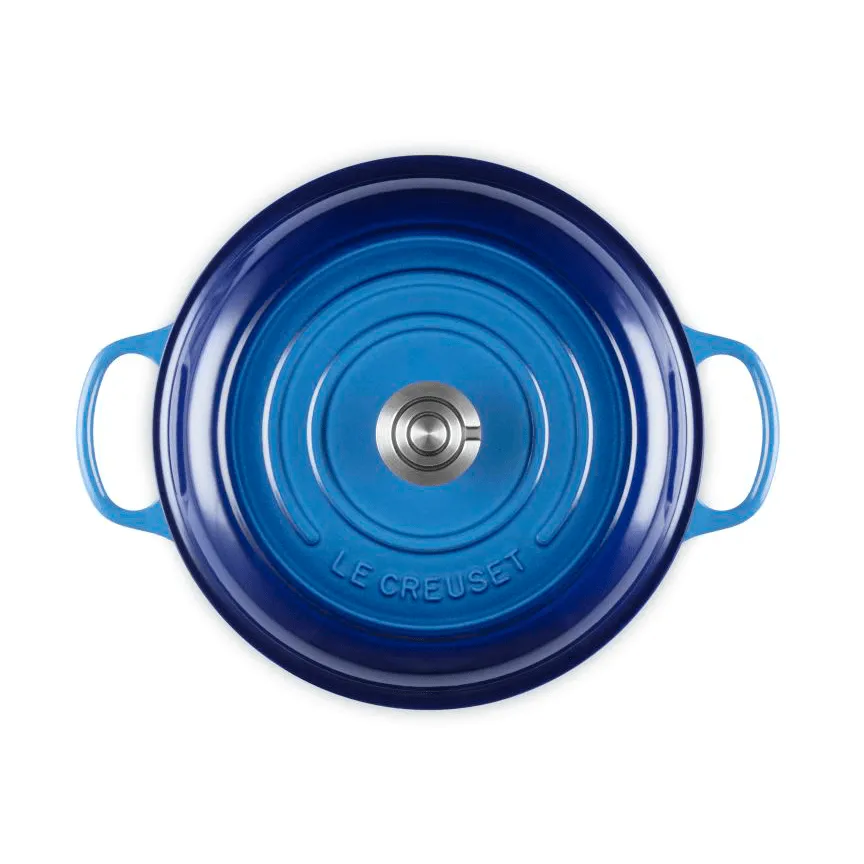 Le Creuset Classic gietijzeren buffetpan met glazen deksel, Azure, 3,5 l Le Creuset