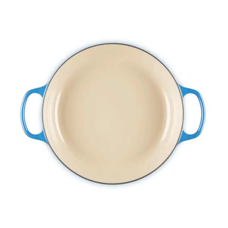 Le Creuset Classic gietijzeren buffetpan met glazen deksel, Azure, 3,5 l Le Creuset