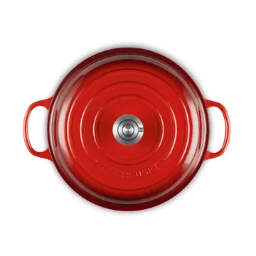 Le Creuset Classic gietijzeren buffetpan met glazen deksel - Cerise, 3,5 l - Le Creuset
