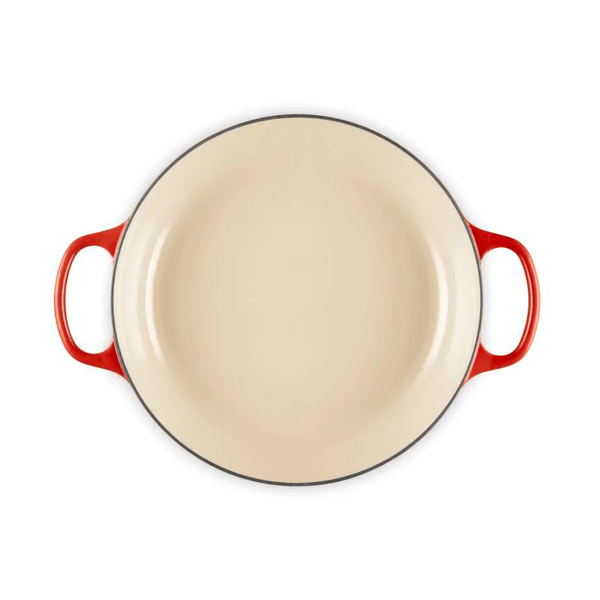 Le Creuset Classic gietijzeren buffetpan met glazen deksel, Cerise, 3,5 l Le Creuset