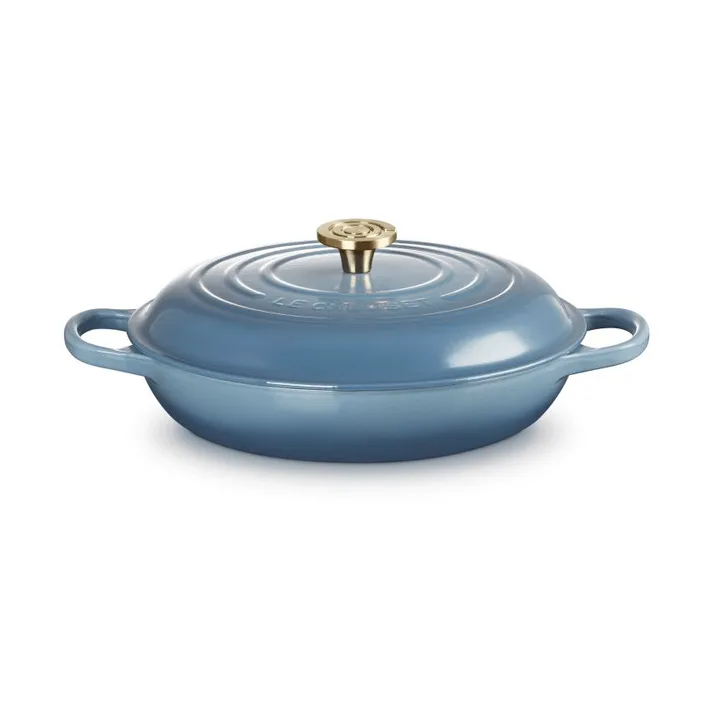 Le Creuset Classic gietijzeren buffetpan met glazen deksel - Chambray, 3,5 l - Le Creuset