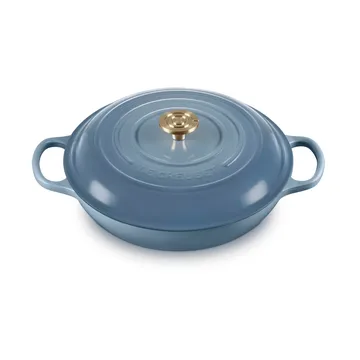 Le Creuset Classic gietijzeren buffetpan met glazen deksel - Chambray, 3,5 l - Le Creuset