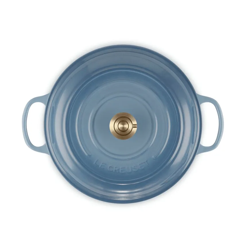 Le Creuset Classic gietijzeren buffetpan met glazen deksel, Chambray, 3,5 l Le Creuset