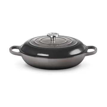 Le Creuset Classic gietijzeren buffetpan met glazen deksel - Flint, 3,5 l - Le Creuset