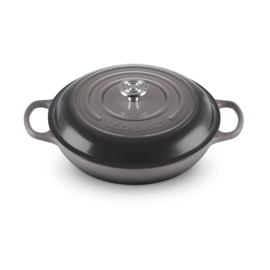 Le Creuset Classic gietijzeren buffetpan met glazen deksel, Flint, 3,5 l Le Creuset