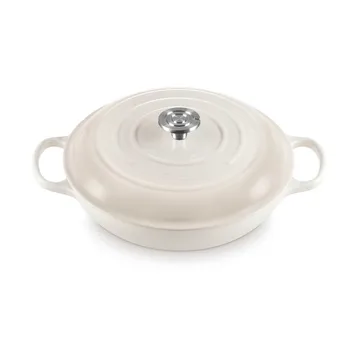 Le Creuset Classic gietijzeren buffetpan met glazen deksel - Meringue, 3,5 l - Le Creuset