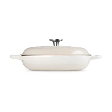 Le Creuset Classic gietijzeren buffetpan met glazen deksel - Meringue, 3,5 l - Le Creuset