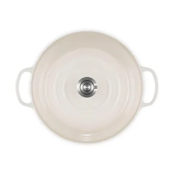 Le Creuset Classic gietijzeren buffetpan met glazen deksel - Meringue, 3,5 l - Le Creuset