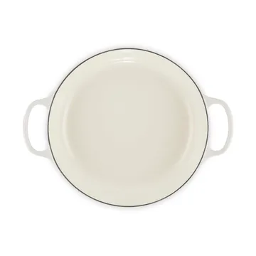 Le Creuset Classic gietijzeren buffetpan met glazen deksel - Meringue, 3,5 l - Le Creuset