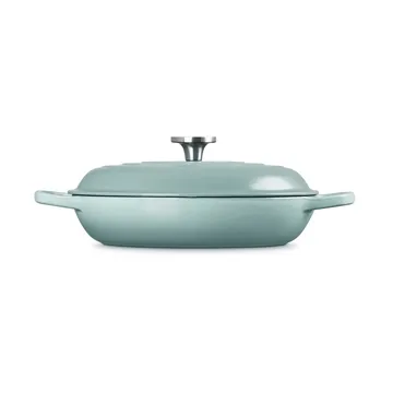 Le Creuset Classic gietijzeren buffetpan met glazen deksel - Sea Salt, 3,5 l - Le Creuset