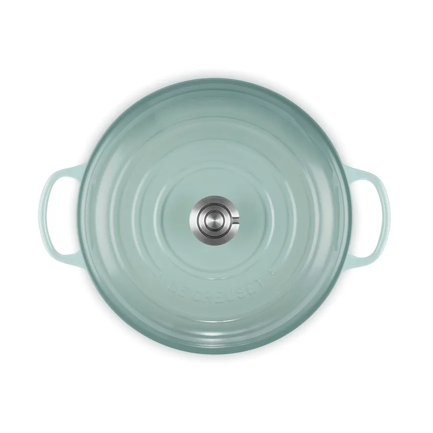 Le Creuset Classic gietijzeren buffetpan met glazen deksel, Sea Salt, 3,5 l Le Creuset