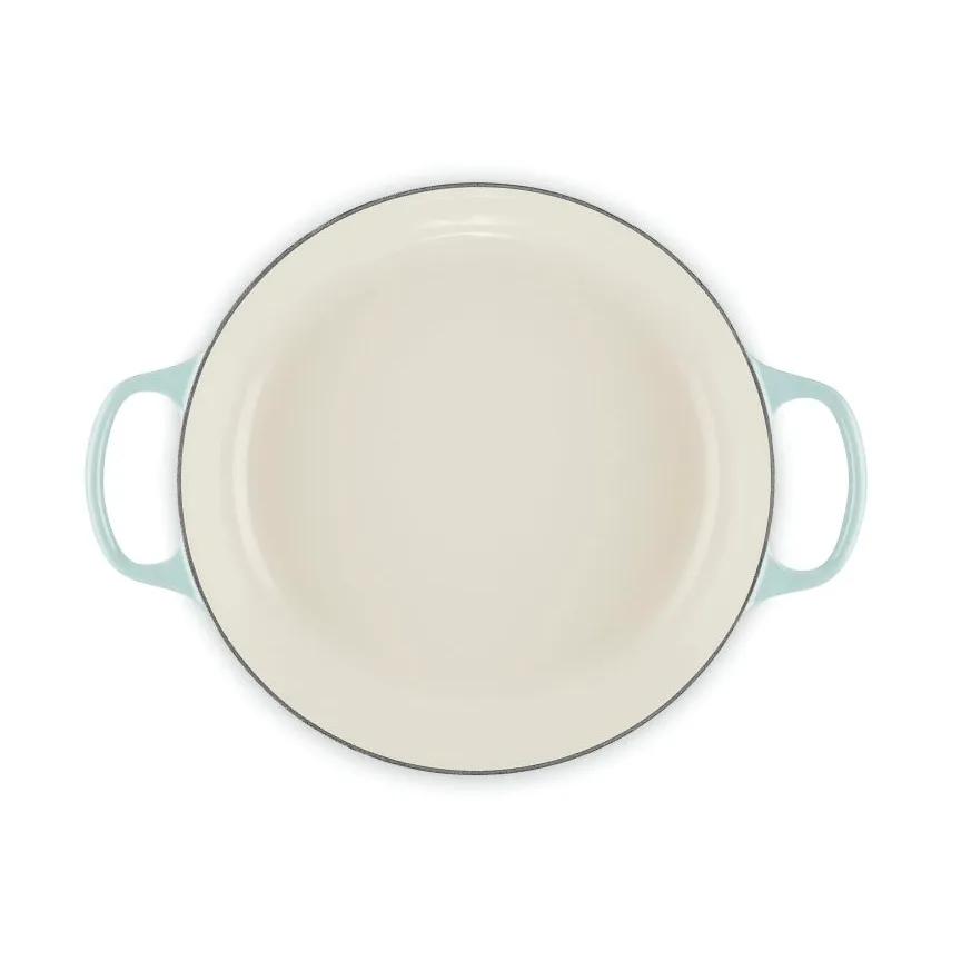 Le Creuset Classic gietijzeren buffetpan met glazen deksel, Sea Salt, 3,5 l Le Creuset