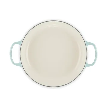 Le Creuset Classic gietijzeren buffetpan met glazen deksel - Sea Salt, 3,5 l - Le Creuset
