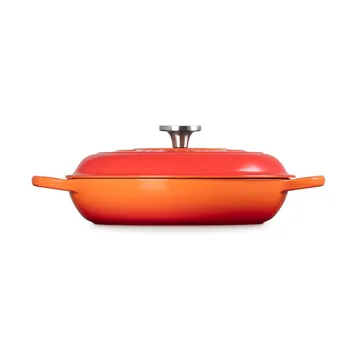 Le Creuset Classic gietijzeren buffetpan met glazen deksel - Volcanic, 3,5 l - Le Creuset