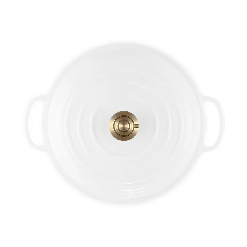 Le Creuset Classic gietijzeren buffetpan met glazen deksel, Wit, 3,5 l Le Creuset