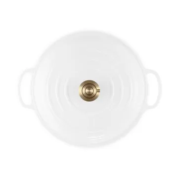 Le Creuset Classic gietijzeren buffetpan met glazen deksel - Wit, 3,5 l - Le Creuset