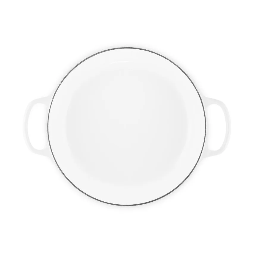 Le Creuset Classic gietijzeren buffetpan met glazen deksel, Wit, 3,5 l Le Creuset