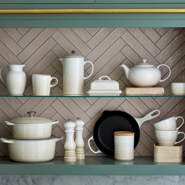 Le Creuset diepe koekenpan met gietijzeren handvat 26 cm, Meringue Le Creuset