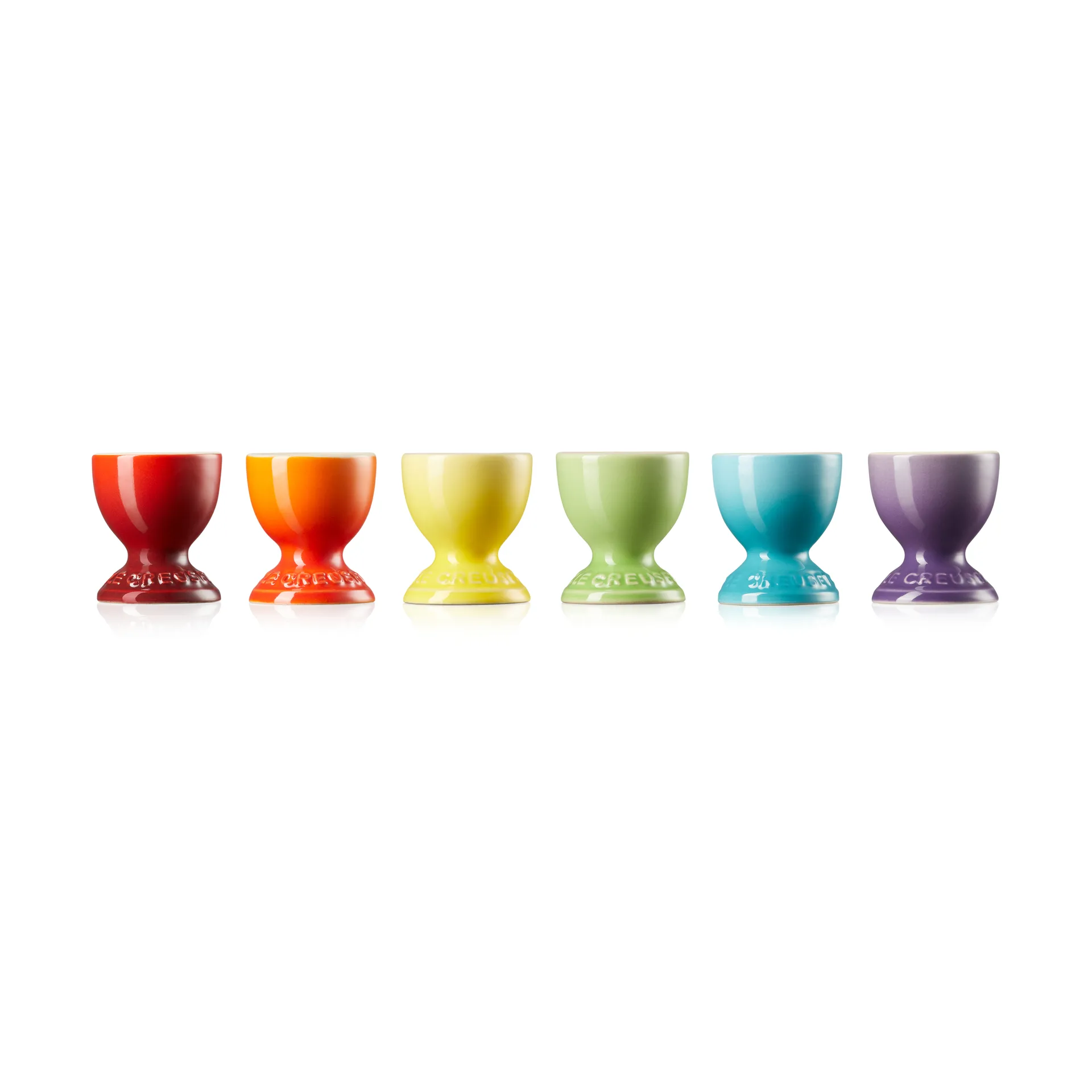 Le Creuset geschenkset eierdop 6-pack, Rainbow Le Creuset