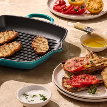 Le Creuset grillpan 26 cm - Bleu Riviera - Le Creuset
