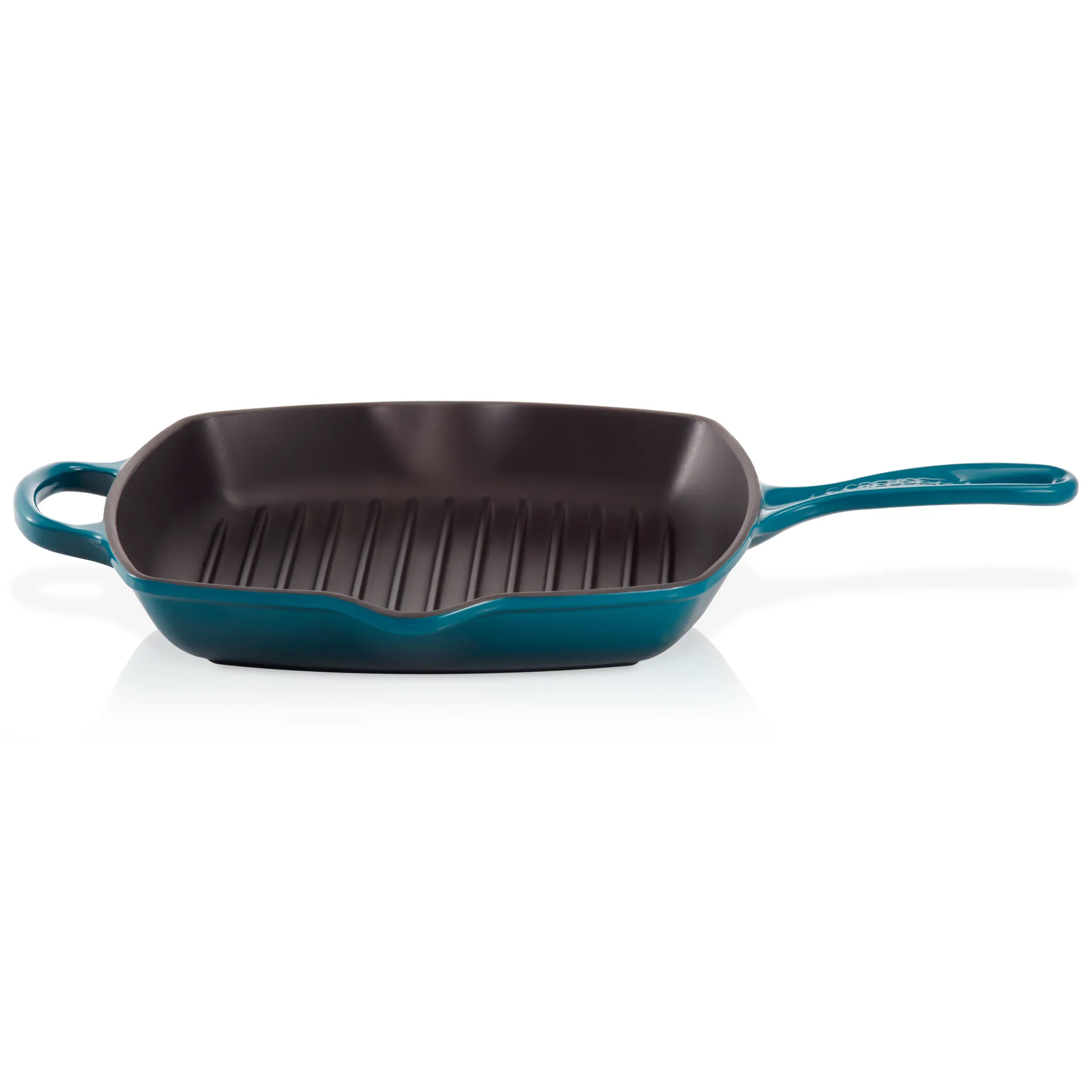 Le Creuset grillpan 26 cm, Diepgroenblauw Le Creuset