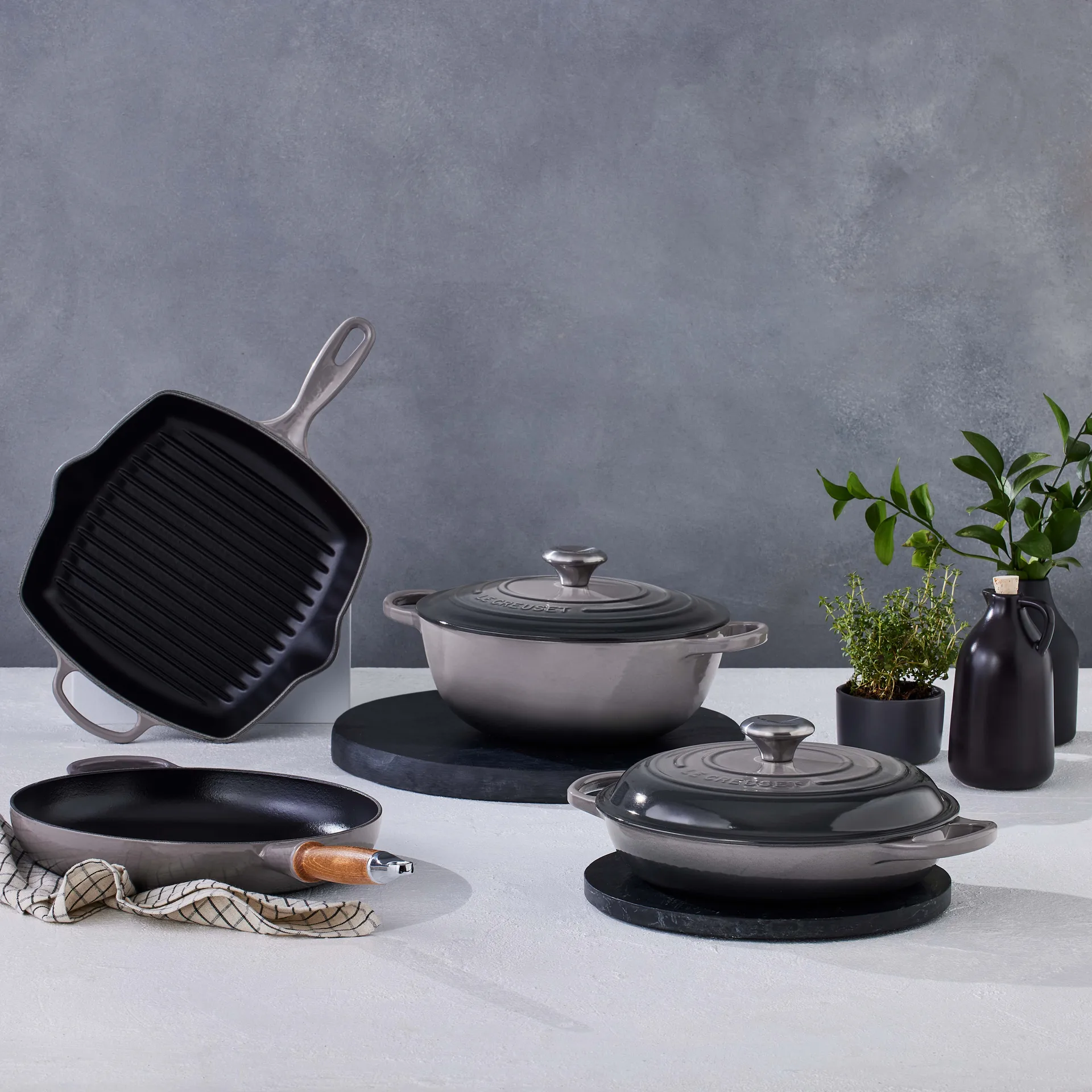 Le Creuset grillpan 26 cm, Flint Le Creuset