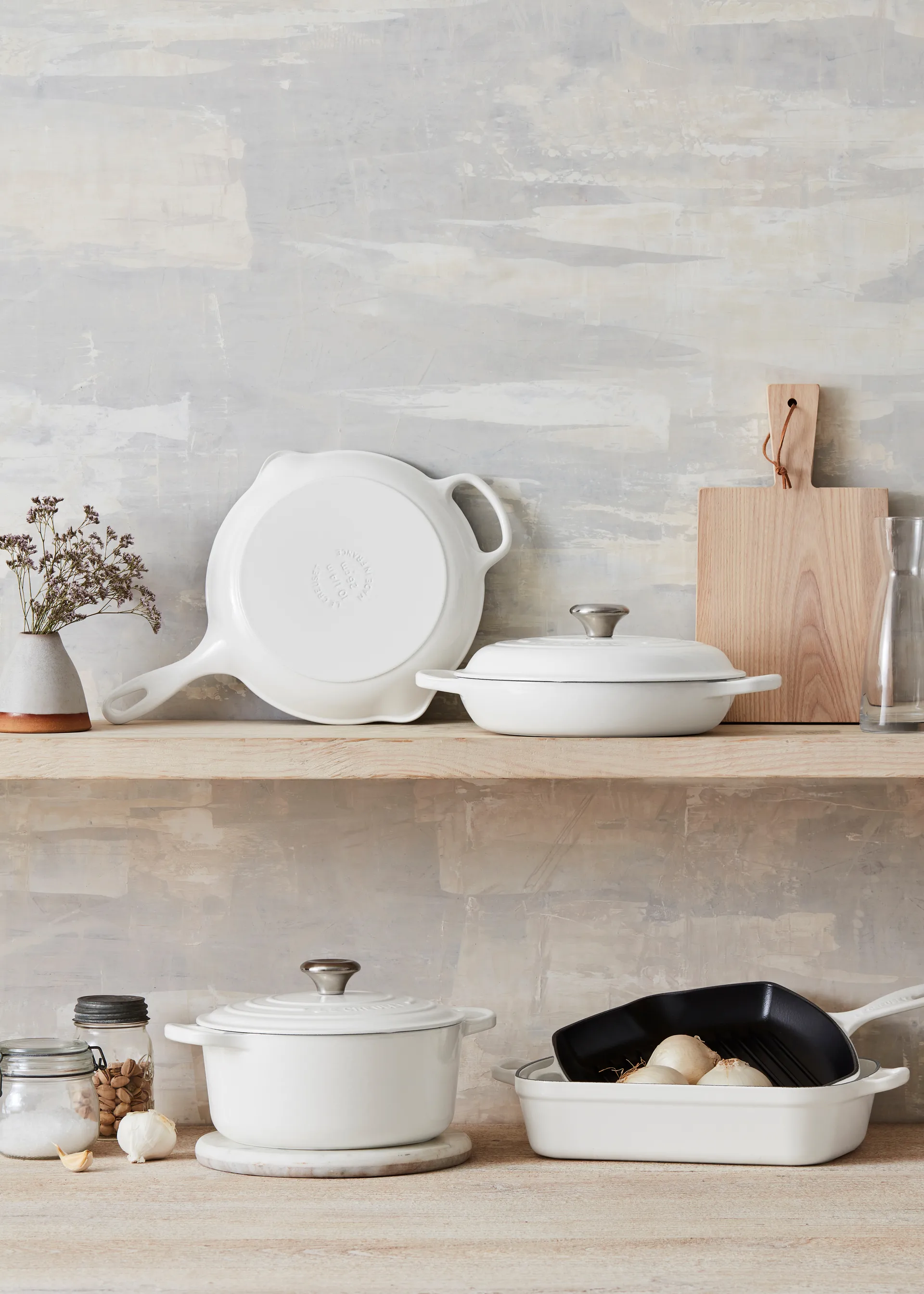 Le Creuset grillpan 26 cm, White Le Creuset