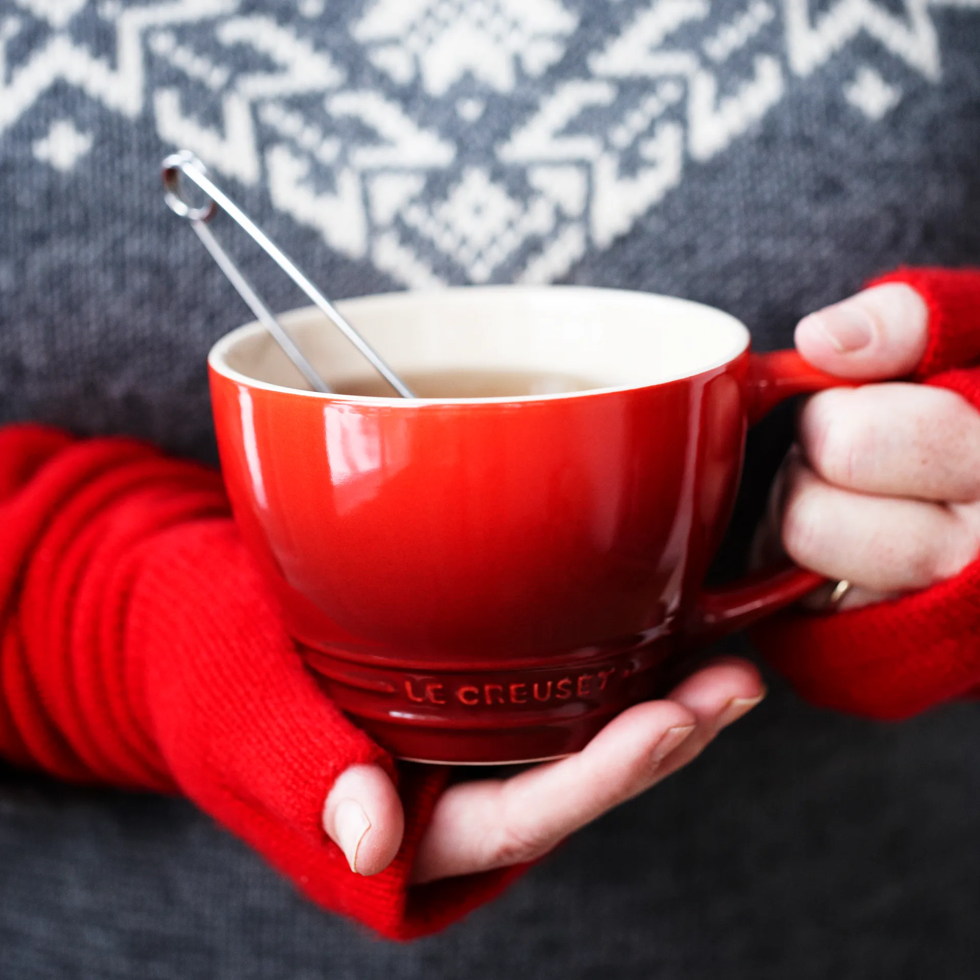Le Creuset grote mok 40 cl, Kersenrood Le Creuset