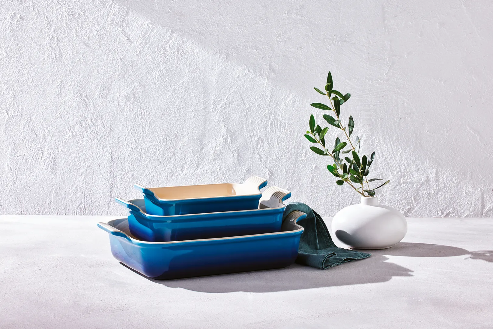 Le Creuset Heritage ovenschaal 32 cm, Azure blue Le Creuset
