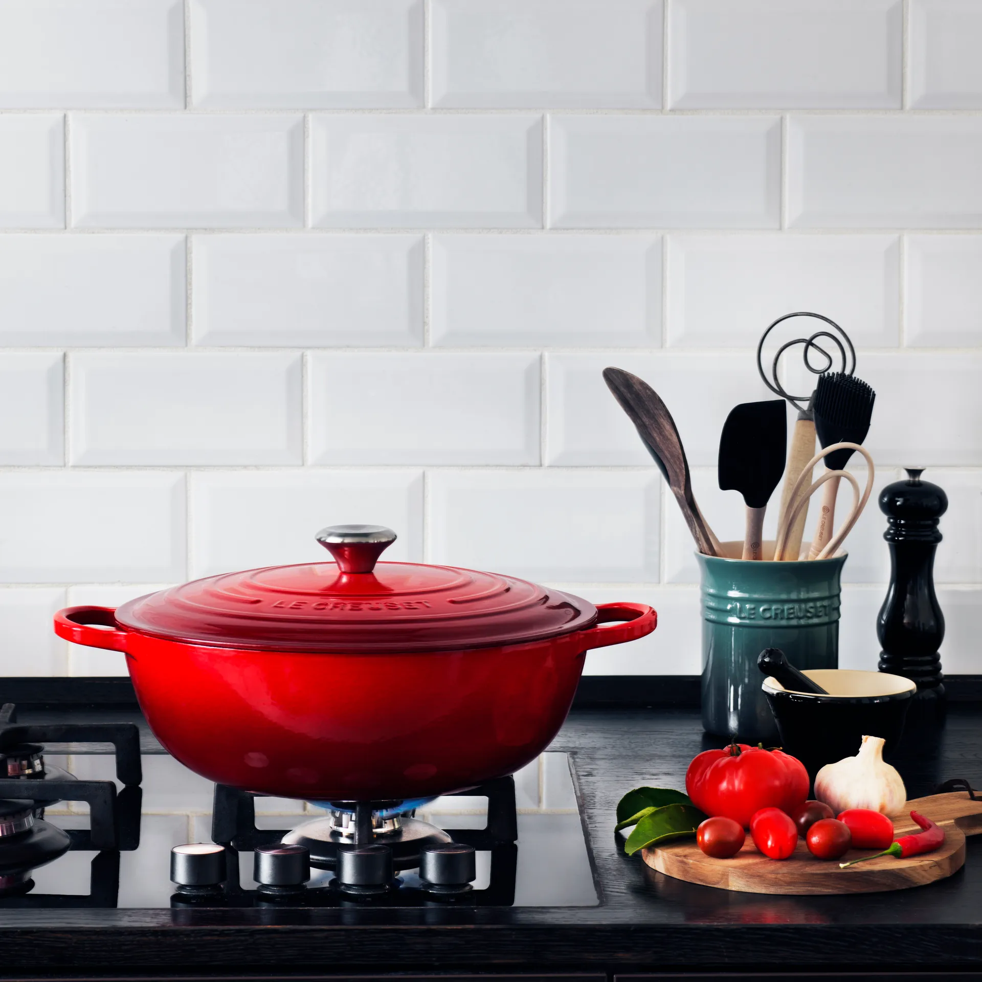 Le Creuset koekenpan 32 cm, Cerise Le Creuset