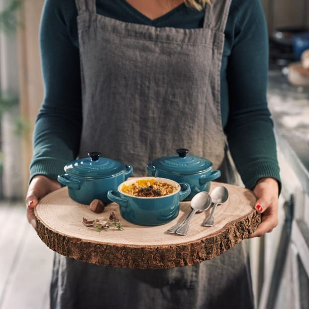 Le Creuset minibraadpan 10 cm, Diepgroenblauw Le Creuset