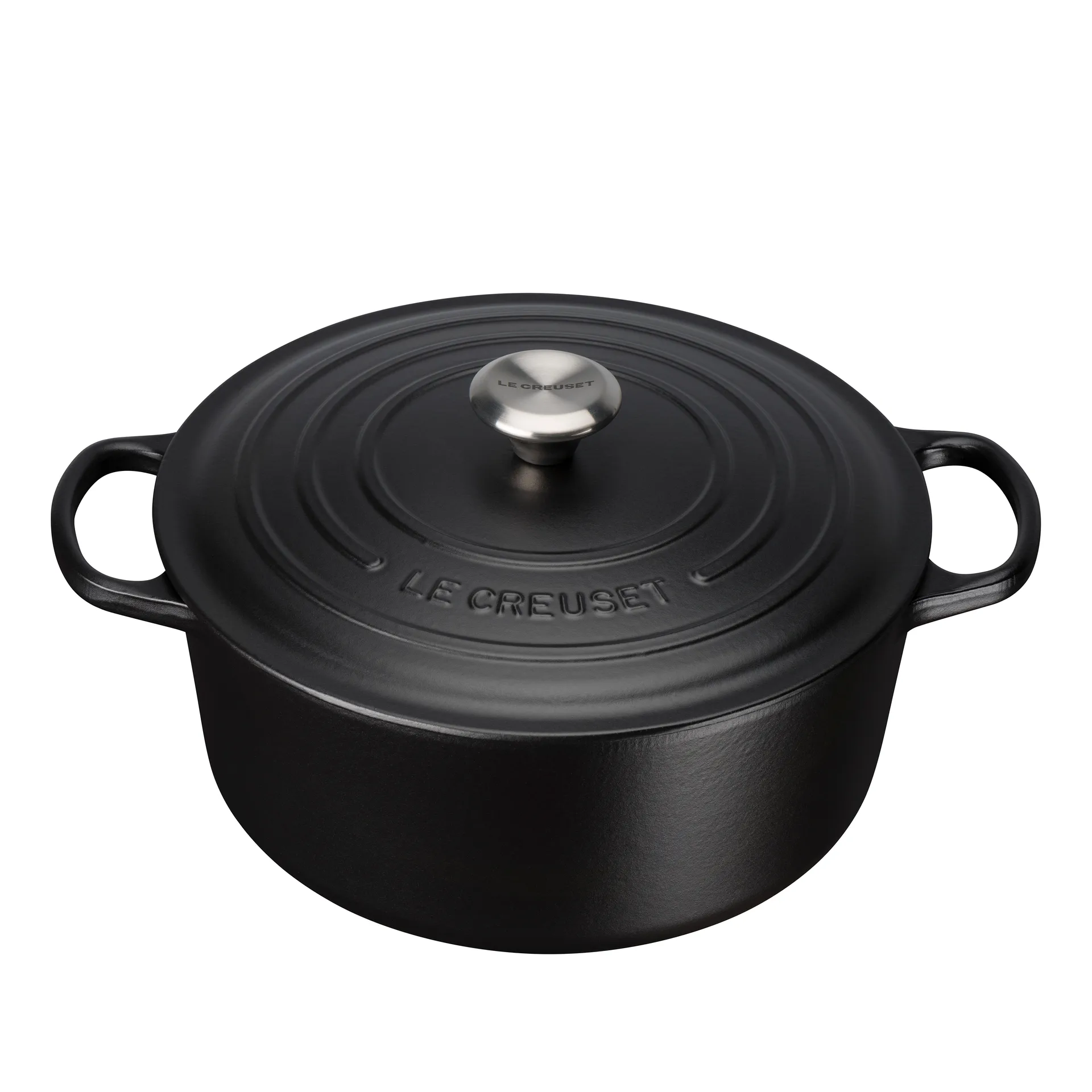 Le Creuset ronde braadpan 5,3 l, Matte black Le Creuset