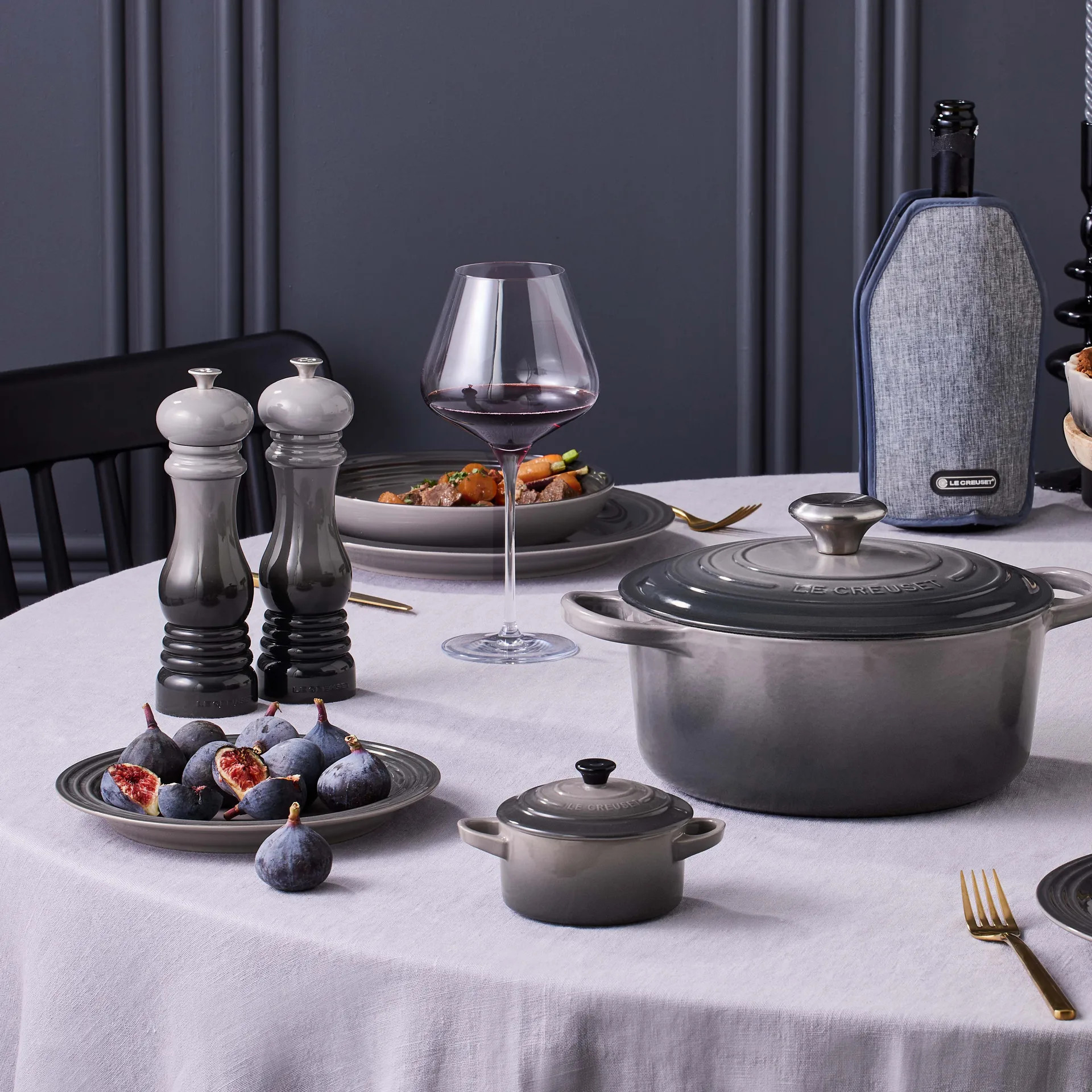 Le Creuset Signature bord 22 cm, Flint Le Creuset