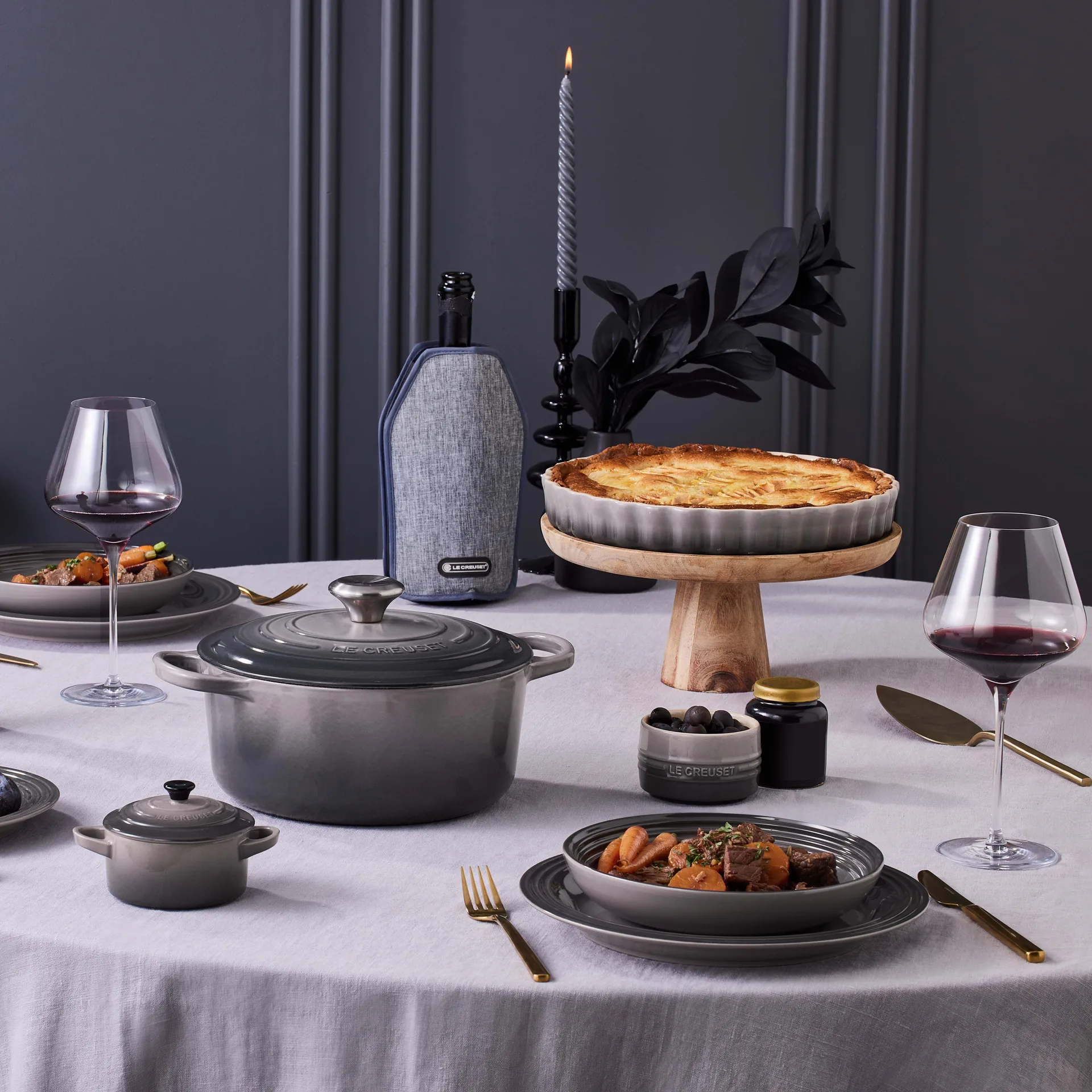 Le Creuset Signature bord 27 cm, Flint Le Creuset