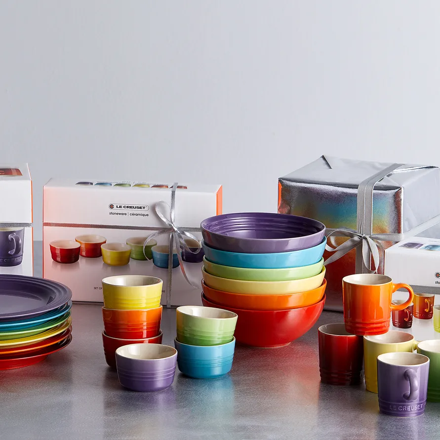 Le Creuset Signature diep bord 16 cm 6-pack, Rainbow Le Creuset