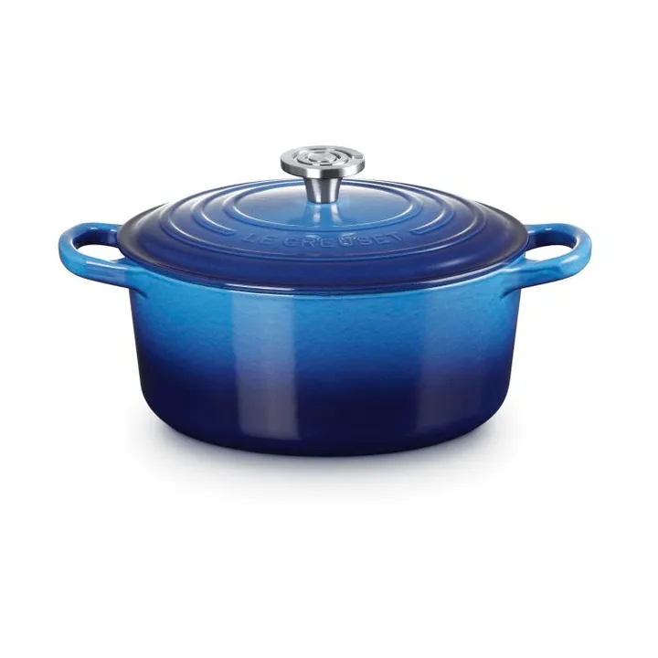 Le Creuset Signature gietijzer ronde braadpan - Azure, 3,3 l - Le Creuset