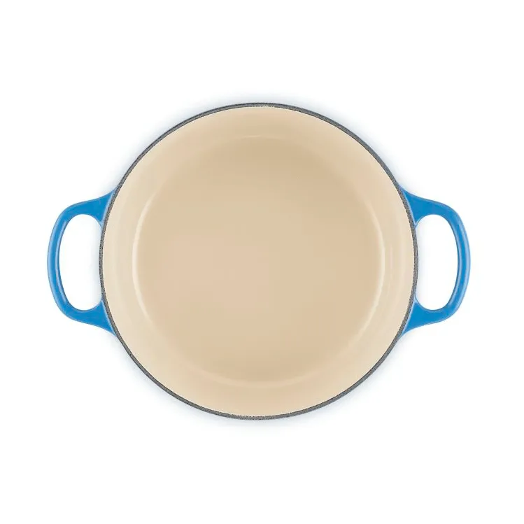 Le Creuset Signature gietijzer ronde braadpan, Azure, 3,3 l Le Creuset