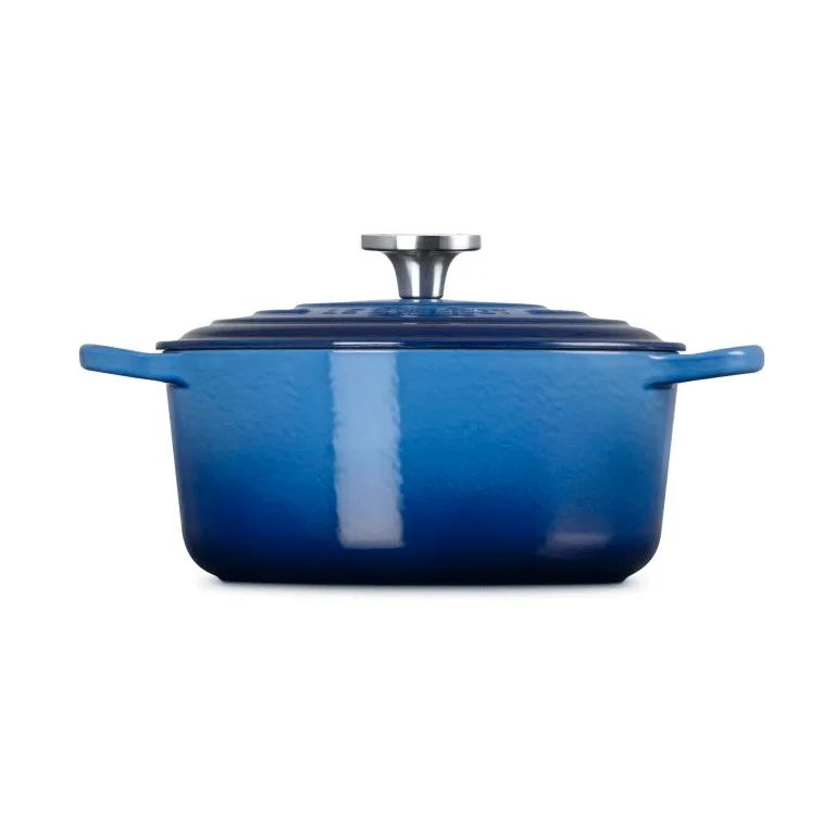 Le Creuset Signature gietijzer ronde braadpan, Azure, 4,2 l Le Creuset