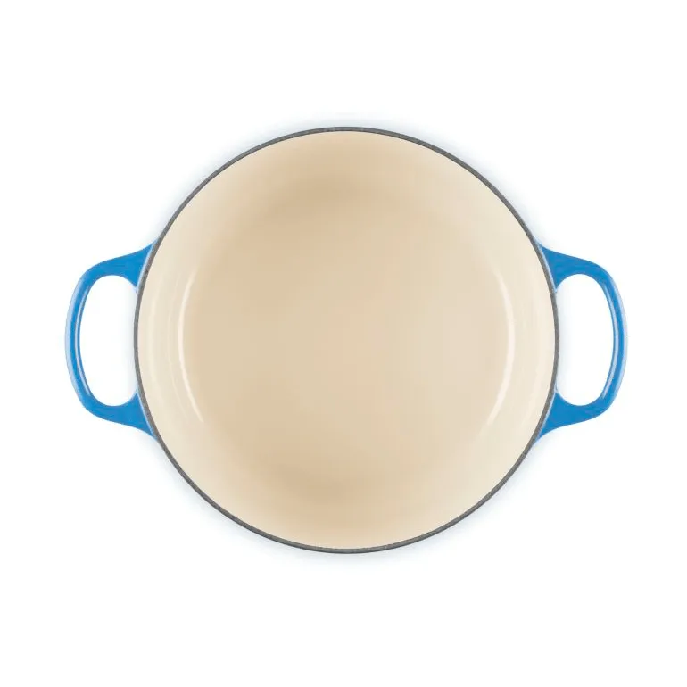 Le Creuset Signature gietijzer ronde braadpan, Azure, 4,2 l Le Creuset