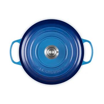 Le Creuset Signature gietijzer ronde braadpan - Azure, 5,3 l - Le Creuset