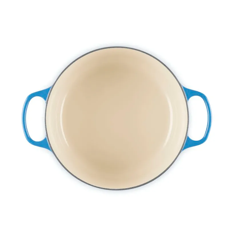 Le Creuset Signature gietijzer ronde braadpan, Azure, 5,3 l Le Creuset