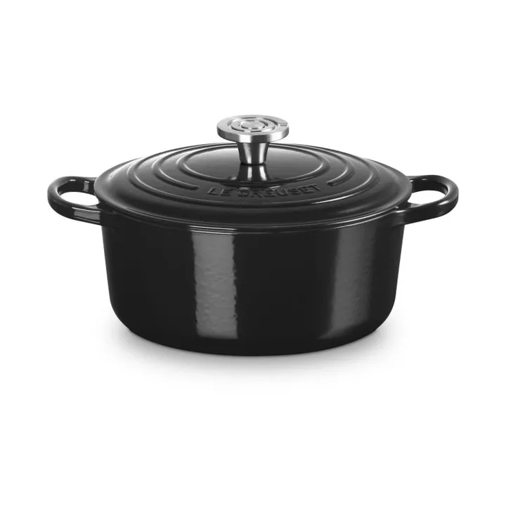 Le Creuset Signature gietijzer ronde braadpan - Black, 4,2 l - Le Creuset
