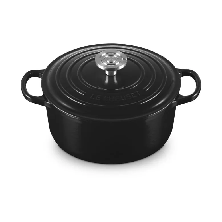 Le Creuset Signature gietijzer ronde braadpan, Black, 4,2 l Le Creuset